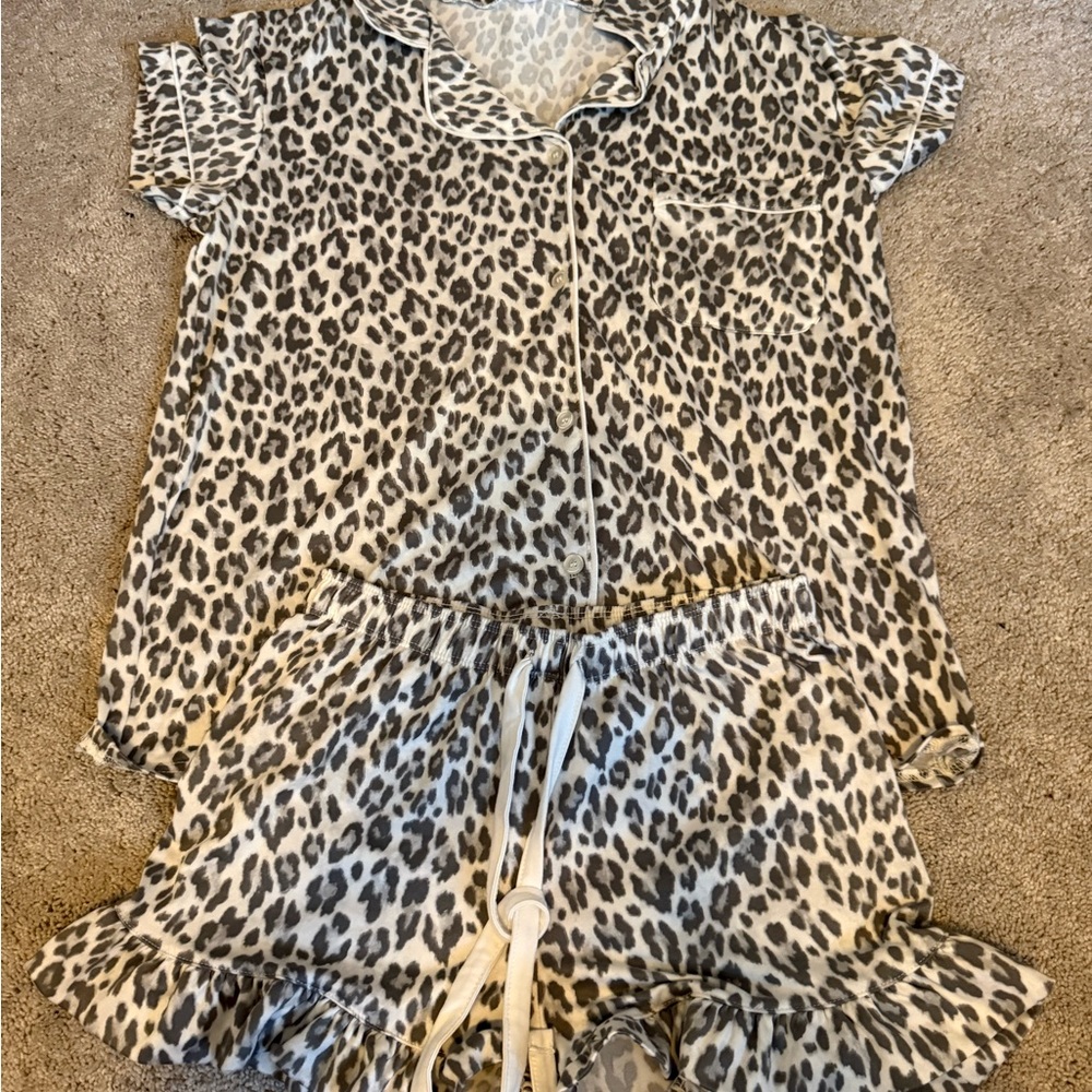 Leopard Print Pajama Set
